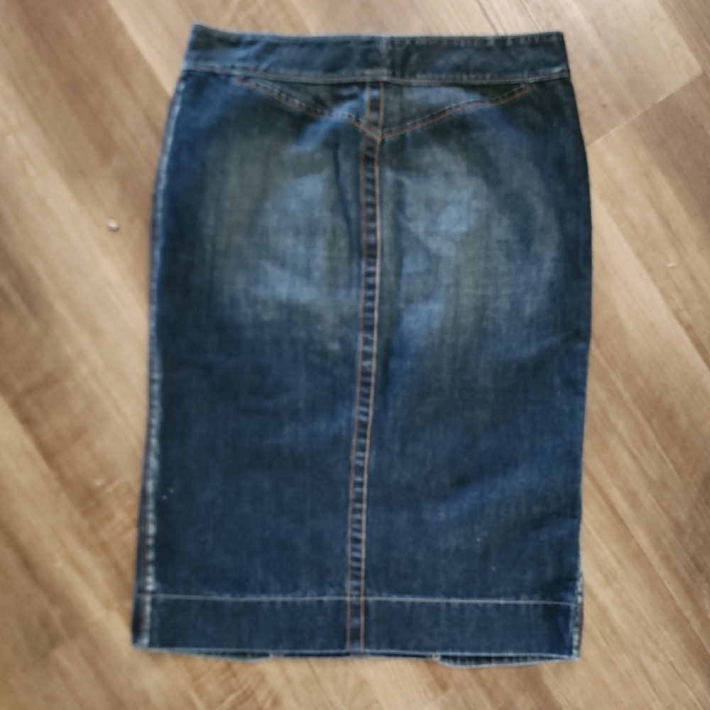 Armani Exchange Y2k Blue Denim Pencil Skirt - Picture 3 of 7